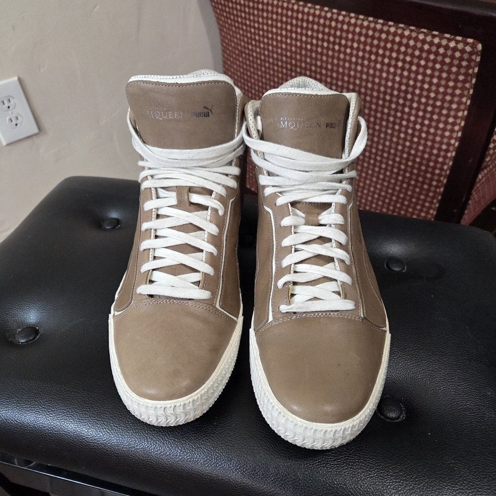 Alexander McQueen x Puma High Top Leather Sneakers Men US 14 EU 48.5